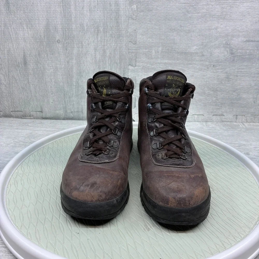 Vintage La Sportiva Skywalk Hiking Mountaineer Boots Mens 43 Brown Leather Italy
